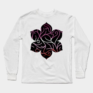 Black Velvet, Lesbian Flag Vines Long Sleeve T-Shirt